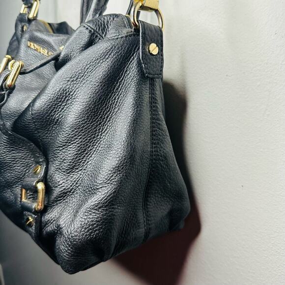 MICHAEL KORS Weston Black Leather Shoulder Satchel Zip Up Tassel Handbag - Picture 10 of 15